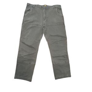 Vintage Carhartt 40x30 men's relaxed fit knees pants muted green olive Nicaragua